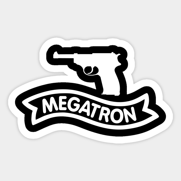 Megatron - Walther P38 (black) Sticker by lonepigeon